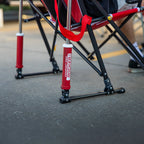 Luxury Camp College Comfort Pro Rocker - Nebraska Cornhuskers - Choice 161 - RoadTrip Rocker Smooth Motion Camp Chair Detail