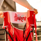 Luxury Camp College Comfort Pro Rocker - Nebraska Cornhuskers - Choice 161 - RoadTrip Rocker Smooth Motion Camp Chair Detail