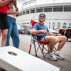 Patented Spring-Action College Comfort Pro Rocker - Ohio State Buckeyes - Choice 676 - RoadTrip Rocker Smooth Motion Camp Chair Detail