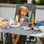 Heavy-Duty Grilling Slim-Fold Table - Choice 196 - Portable Camping Table with Heat-Resistant Countertop Detail