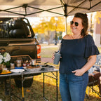 Portable Staging Slim-Fold Table XL - Choice 651 - Multi-Functional Heavy-Duty Grilling Table Counter Detail