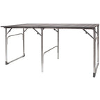 Heavy-Duty Grilling Slim-Fold Table - Choice 196 - Portable Camping Table with Heat-Resistant Countertop - Default Title
