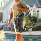 Luxury Camp Stowaway Rocker - Choice 794 - Heavy-Duty Kickback Rocker with Beverage Holder Detail
