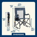 Patented Spring-Action Stowaway Rocker with Storage Pouch - Choice 573 - RoadTrip Rocker Smooth Motion Camp Chair Detail