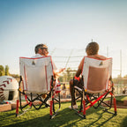 Luxury Camp Stowaway Rocker - Choice 794 - Heavy-Duty Kickback Rocker with Beverage Holder Detail