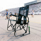 Luxury Camp Stowaway Rocker - Choice 794 - Heavy-Duty Kickback Rocker with Beverage Holder Detail
