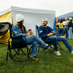 Luxury Camp Stowaway Rocker - Choice 794 - Heavy-Duty Kickback Rocker with Beverage Holder Detail