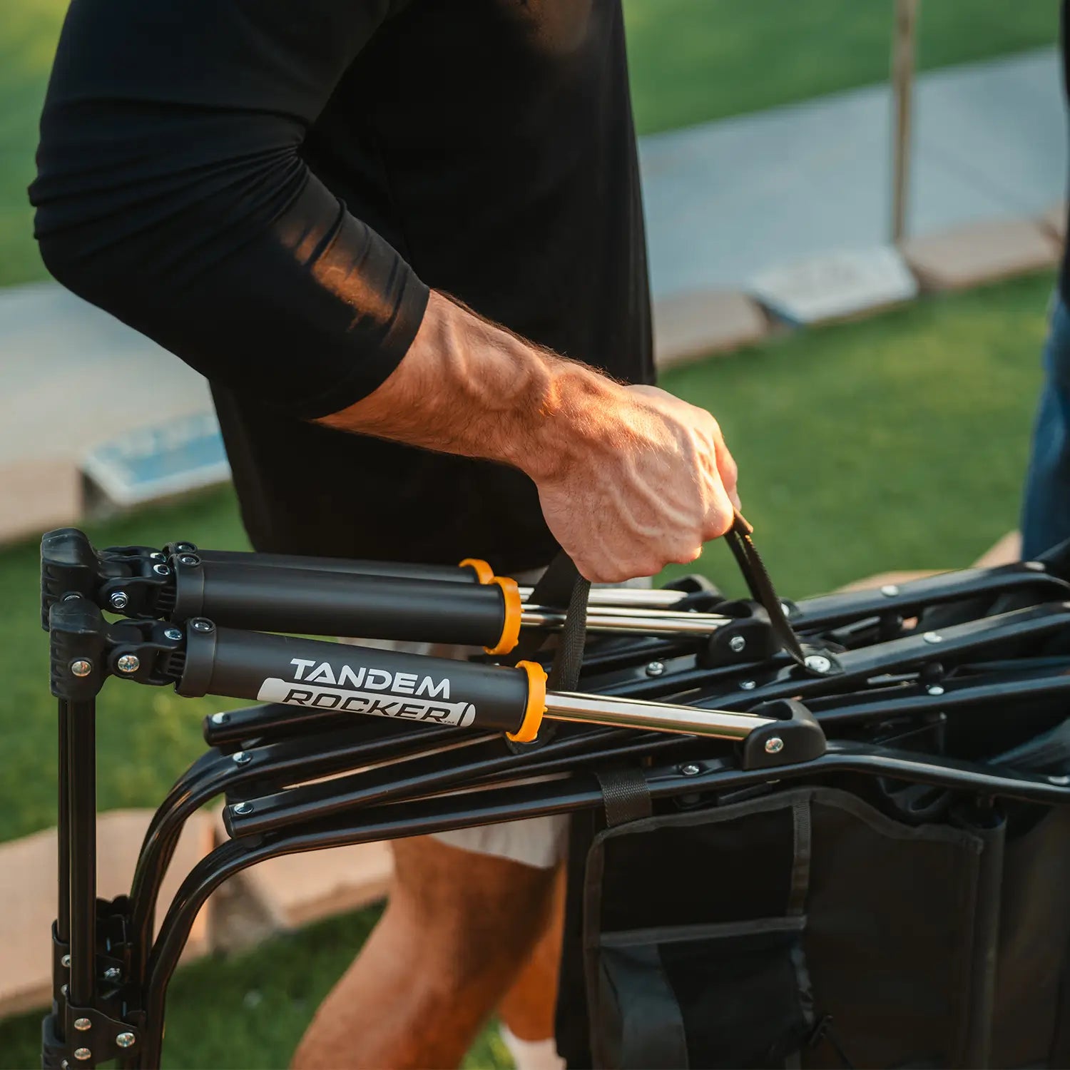 Heavy-Duty Freestyle Tandem Rocker - Choice 227 - RoadTrip Rocker Smooth Motion Camp Chair Detail