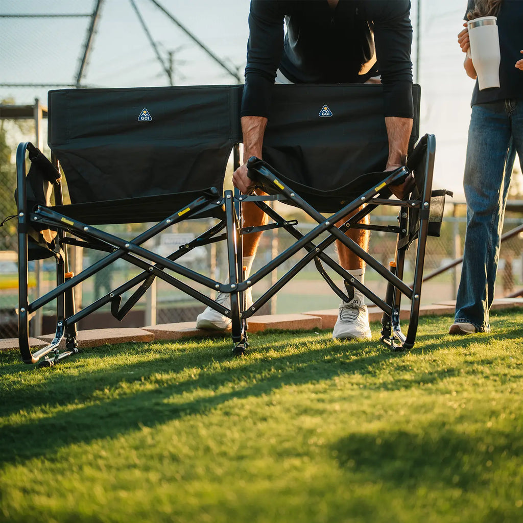 Heavy-Duty Freestyle Tandem Rocker - Choice 227 - RoadTrip Rocker Smooth Motion Camp Chair Detail