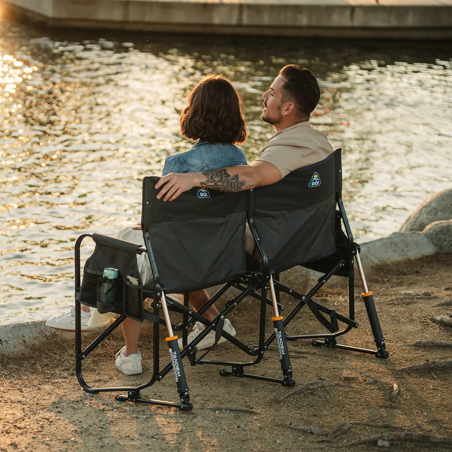 Heavy-Duty Freestyle Tandem Rocker - Choice 227 - RoadTrip Rocker Smooth Motion Camp Chair Detail