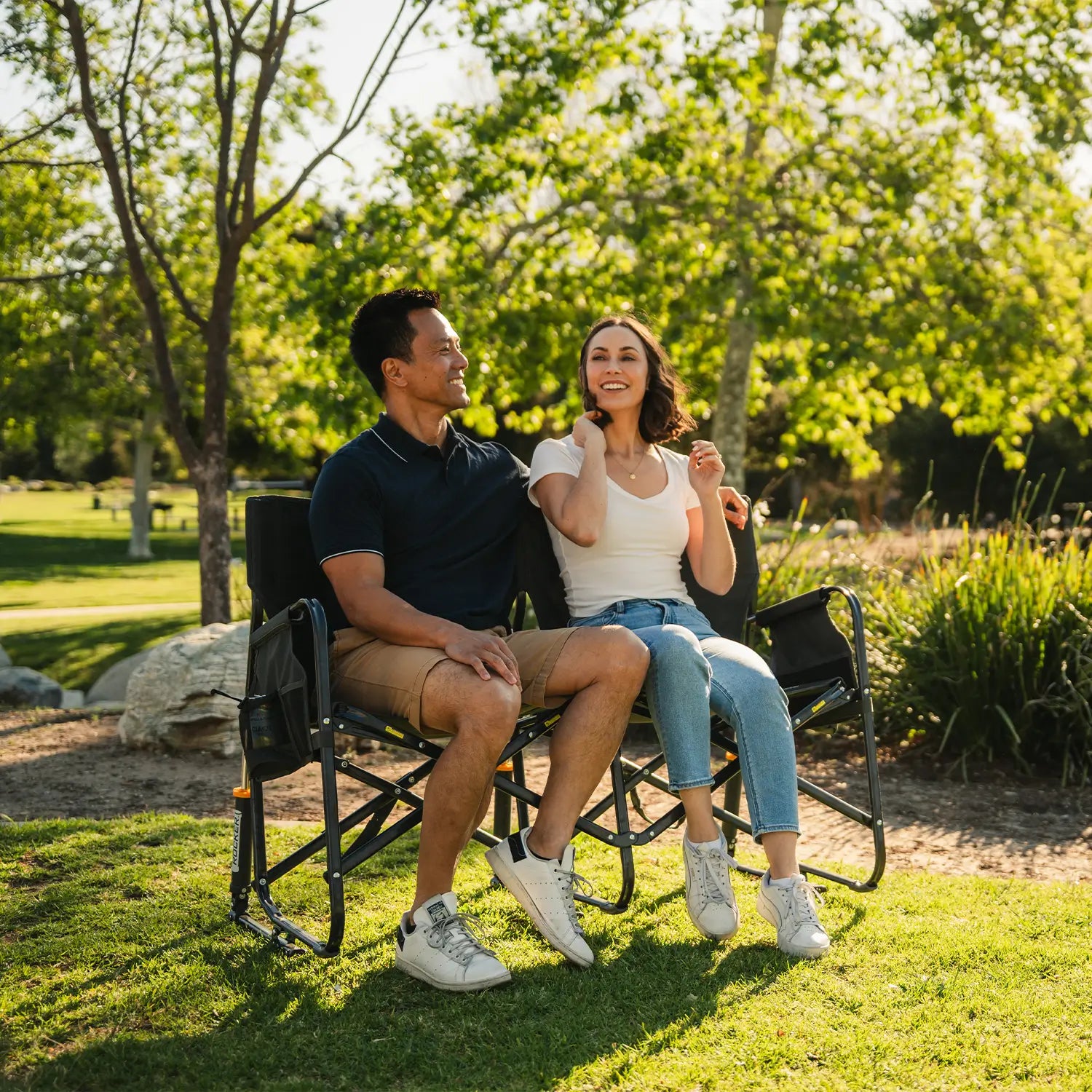 Heavy-Duty Freestyle Tandem Rocker - Choice 227 - RoadTrip Rocker Smooth Motion Camp Chair Detail
