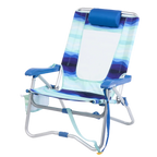 Rust-Resistant Aluminum Bi-Fold Beach Chair - Choice 601 - Multi-Position Outdoor Beach Chair with Pillow Detail