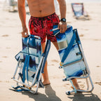 Rust-Resistant Aluminum Bi-Fold Beach Chair - Choice 601 - Multi-Position Outdoor Beach Chair with Pillow Detail