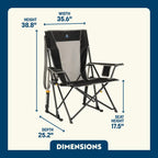 Heavy-Duty Freestyle Comfort Pro Rocker - Choice 375 - Freestyle Rocker Portable Outdoor Folding Chair Detail