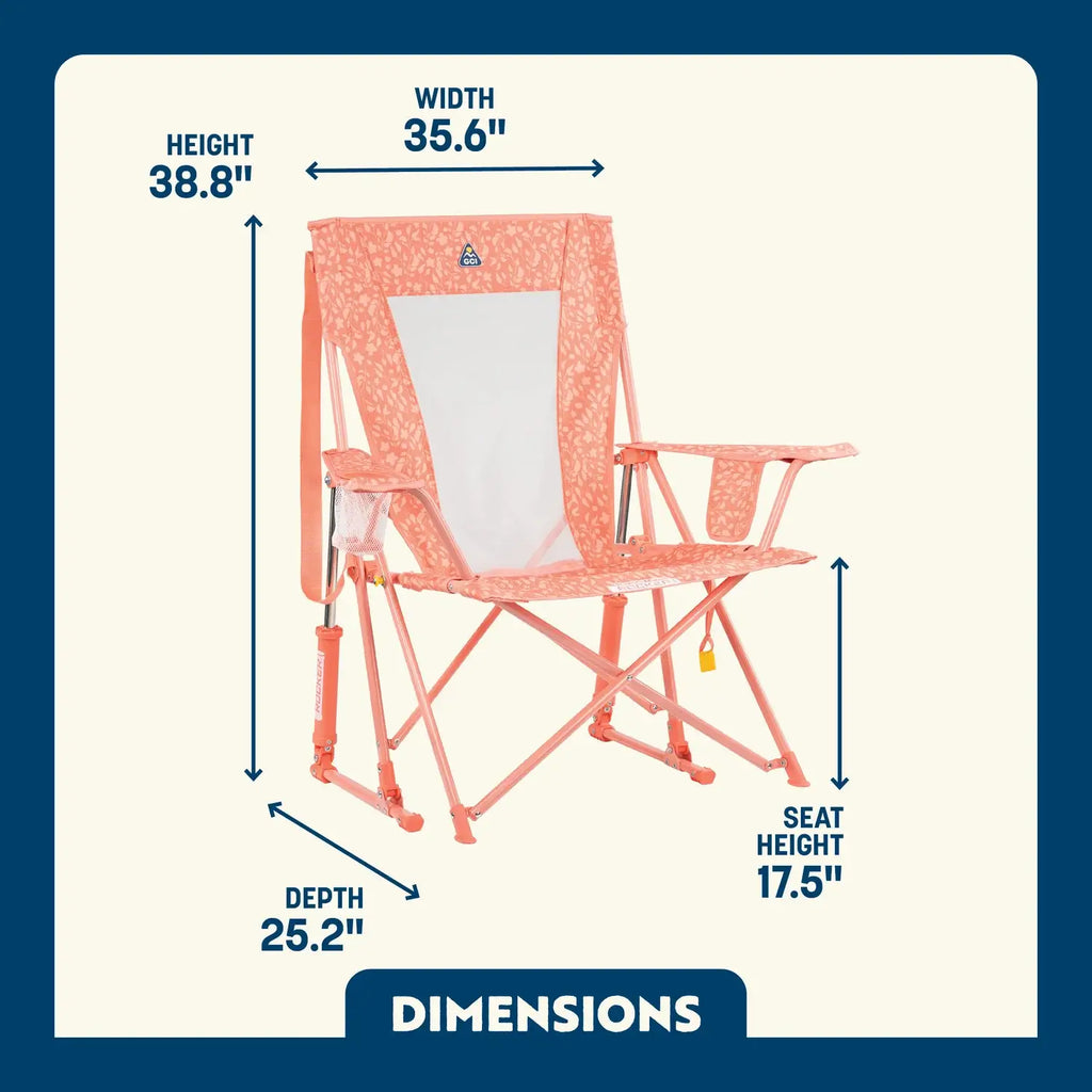 Heavy-Duty Freestyle Comfort Pro Rocker - Choice 375 - Freestyle Rocker Portable Outdoor Folding Chair Detail