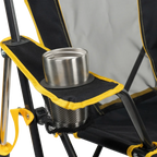 Premium All-Weather College Comfort Pro Rocker - Iowa Hawkeyes - Choice 249 - Freestyle Rocker Portable Outdoor Folding Chair Detail