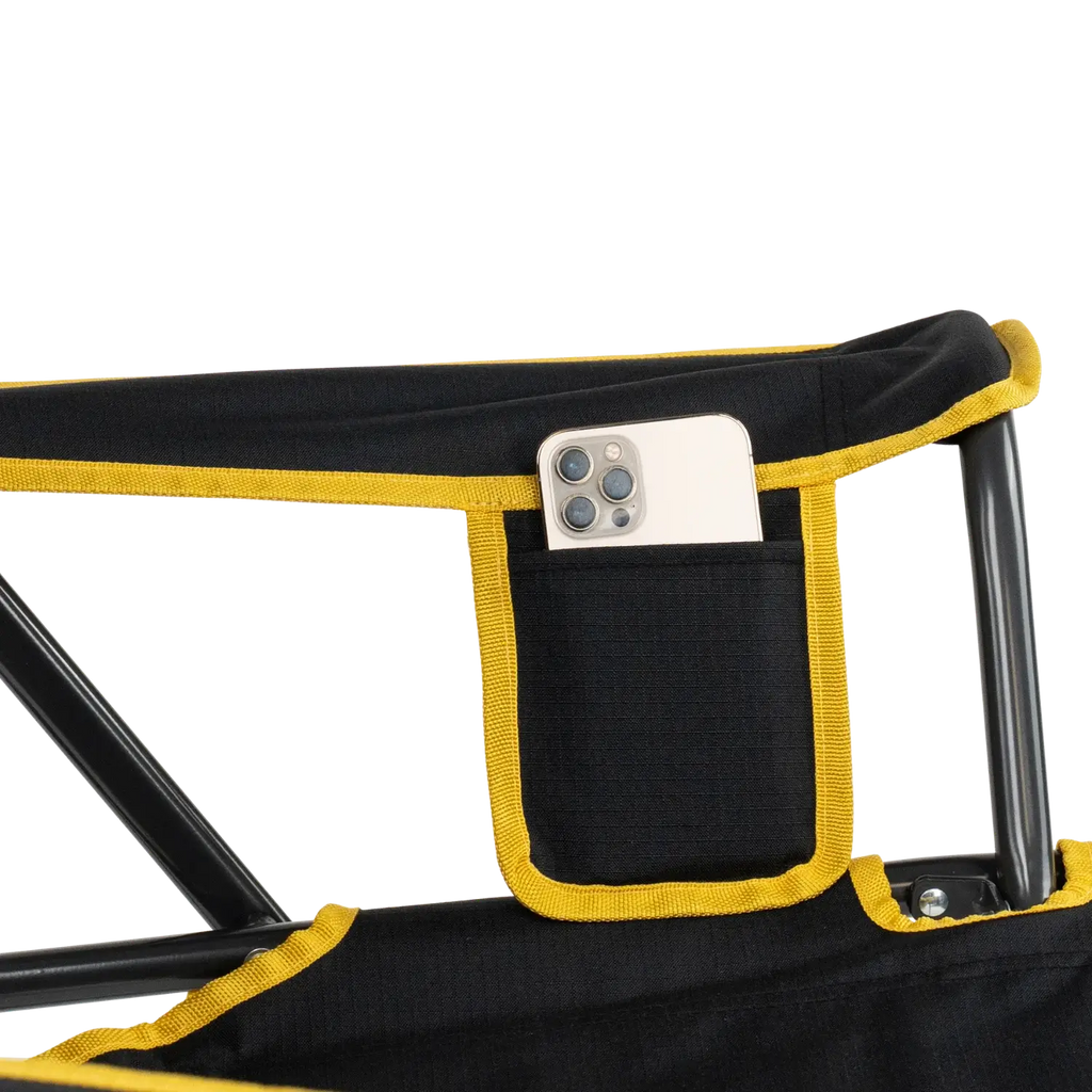 Premium All-Weather College Comfort Pro Rocker - Iowa Hawkeyes - Choice 249 - Freestyle Rocker Portable Outdoor Folding Chair Detail