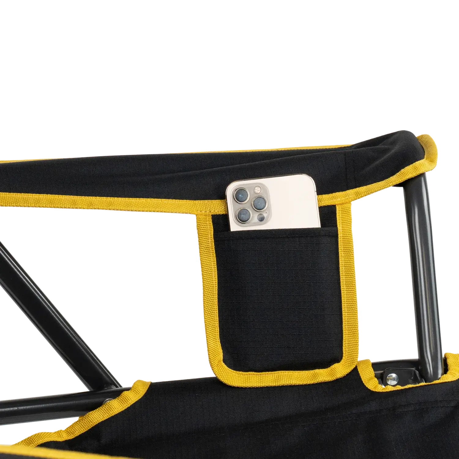Premium All-Weather College Comfort Pro Rocker - Iowa Hawkeyes - Choice 249 - Freestyle Rocker Portable Outdoor Folding Chair Detail