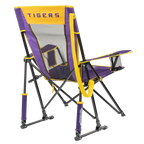 Premium All-Weather College Comfort Pro Rocker - LSU Tigers - Choice 880 - Freestyle Rocker Portable Outdoor Folding Chair Detail