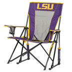 Premium All-Weather College Comfort Pro Rocker - LSU Tigers - Choice 880 - Freestyle Rocker Portable Outdoor Folding Chair Detail