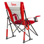 Luxury Camp College Comfort Pro Rocker - Nebraska Cornhuskers - Choice 161 - RoadTrip Rocker Smooth Motion Camp Chair Detail