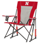 Luxury Camp College Comfort Pro Rocker - Nebraska Cornhuskers - Choice 161 - RoadTrip Rocker Smooth Motion Camp Chair Detail