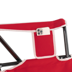 Luxury Camp College Comfort Pro Rocker - Nebraska Cornhuskers - Choice 161 - RoadTrip Rocker Smooth Motion Camp Chair Detail