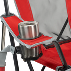 Patented Spring-Action College Comfort Pro Rocker - Ohio State Buckeyes - Choice 676 - RoadTrip Rocker Smooth Motion Camp Chair Detail