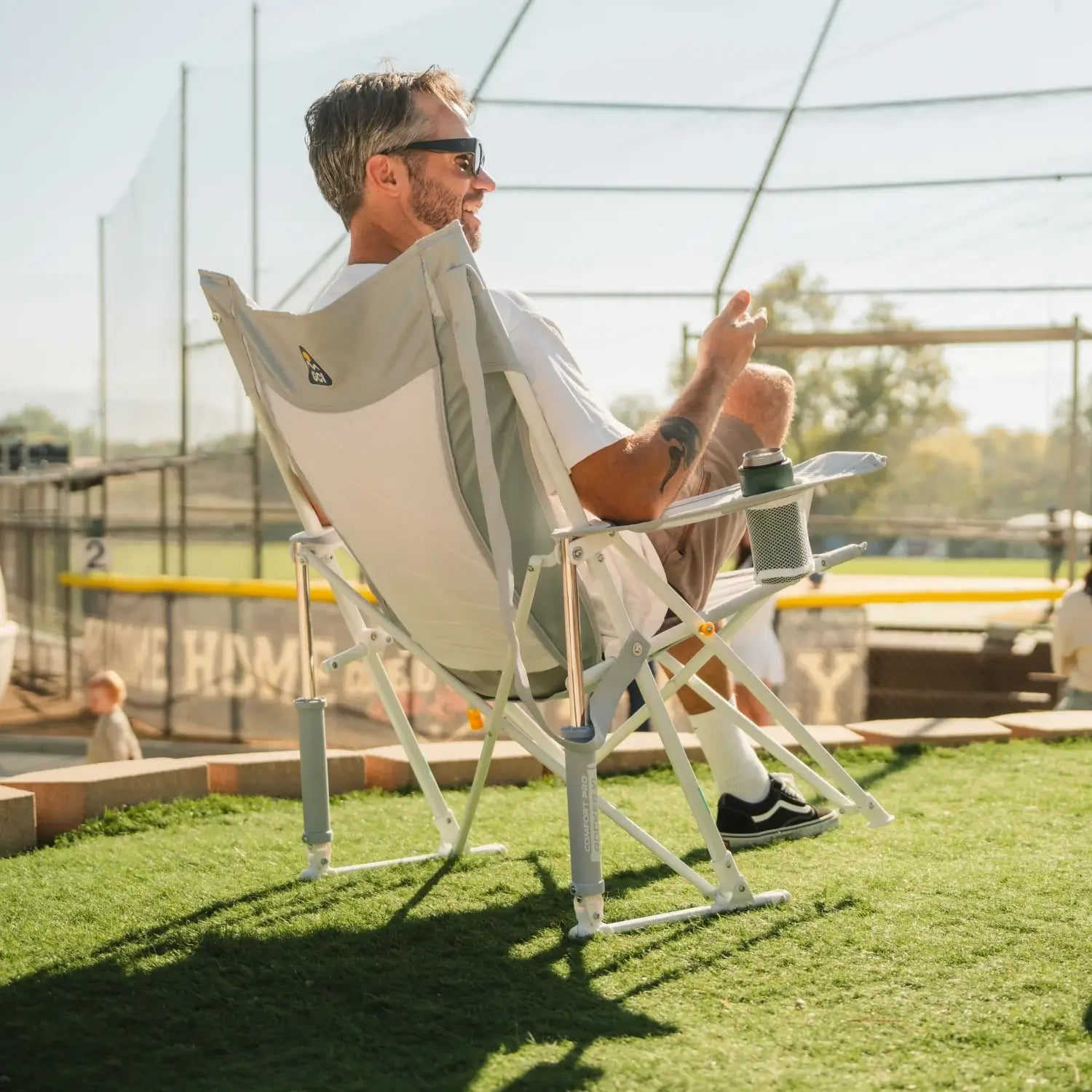 Luxury Camp Comfort Pro Rocker XL - Choice 107 - Patented Spring-Action Rocking Chair for Camping Detail