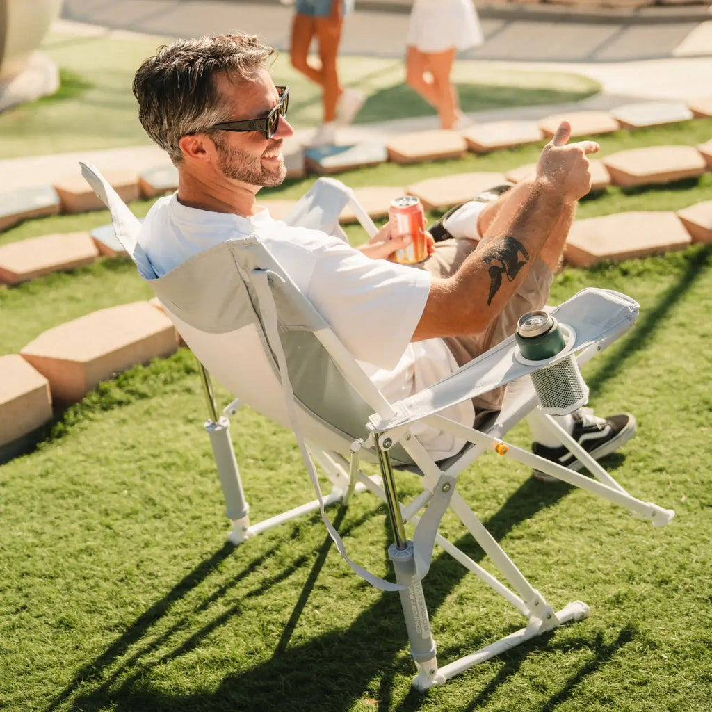 Luxury Camp Comfort Pro Rocker XL - Choice 107 - Patented Spring-Action Rocking Chair for Camping Detail