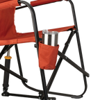 Luxury Camp Freestyle Rocker - Pumpkin Spice - Choice 373 - Patented Spring-Action Rocking Chair for Camping Detail