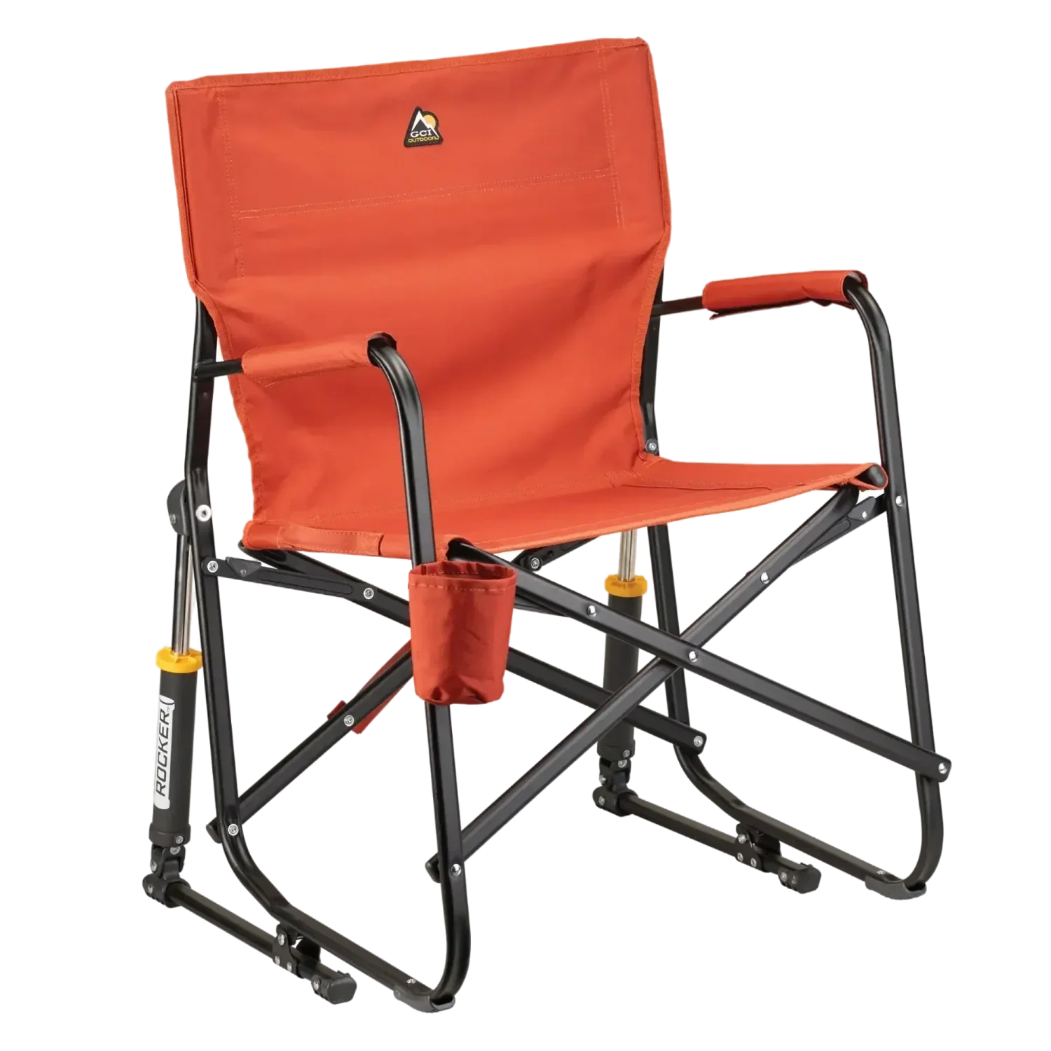 Luxury Camp Freestyle Rocker - Pumpkin Spice - Choice 373 - Patented Spring-Action Rocking Chair for Camping - Pumpkin Spice