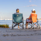 Luxury Camp Freestyle Rocker - Pumpkin Spice - Choice 373 - Patented Spring-Action Rocking Chair for Camping Detail