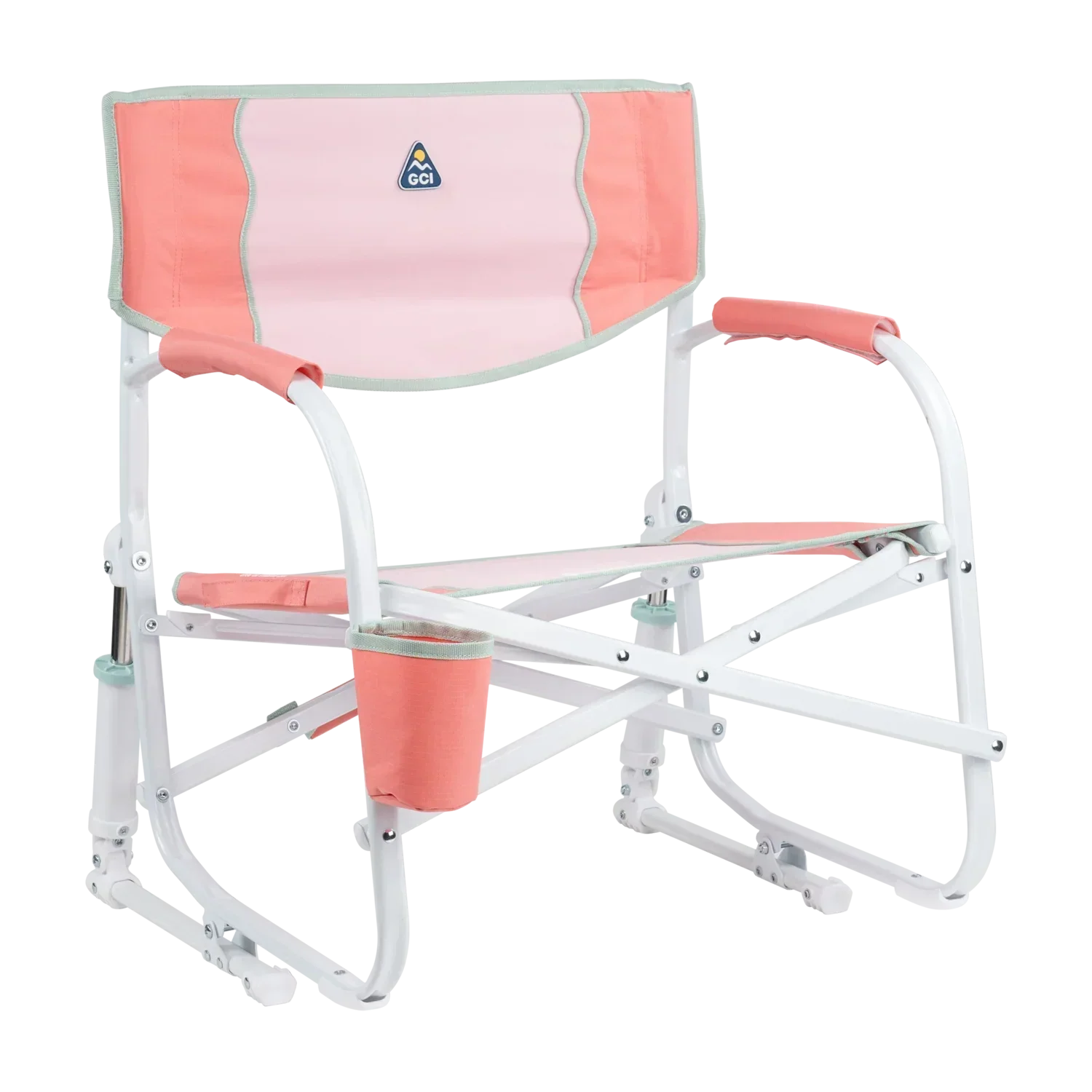 Heavy-Duty Freestyle Grab & Go Rocker - Choice 551 - RoadTrip Rocker Smooth Motion Camp Chair - Coral