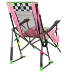 Patented Spring-Action RoadTrip Rocker - NASCAR For Her - Choice 560 - Heavy-Duty Kickback Rocker with Beverage Holder Detail