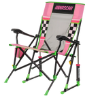 Patented Spring-Action RoadTrip Rocker - NASCAR For Her - Choice 560 - Heavy-Duty Kickback Rocker with Beverage Holder Detail