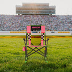 Patented Spring-Action RoadTrip Rocker - NASCAR For Her - Choice 560 - Heavy-Duty Kickback Rocker with Beverage Holder Detail