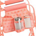 Luxury Camp Stowaway Rocker - Choice 794 - Heavy-Duty Kickback Rocker with Beverage Holder Detail