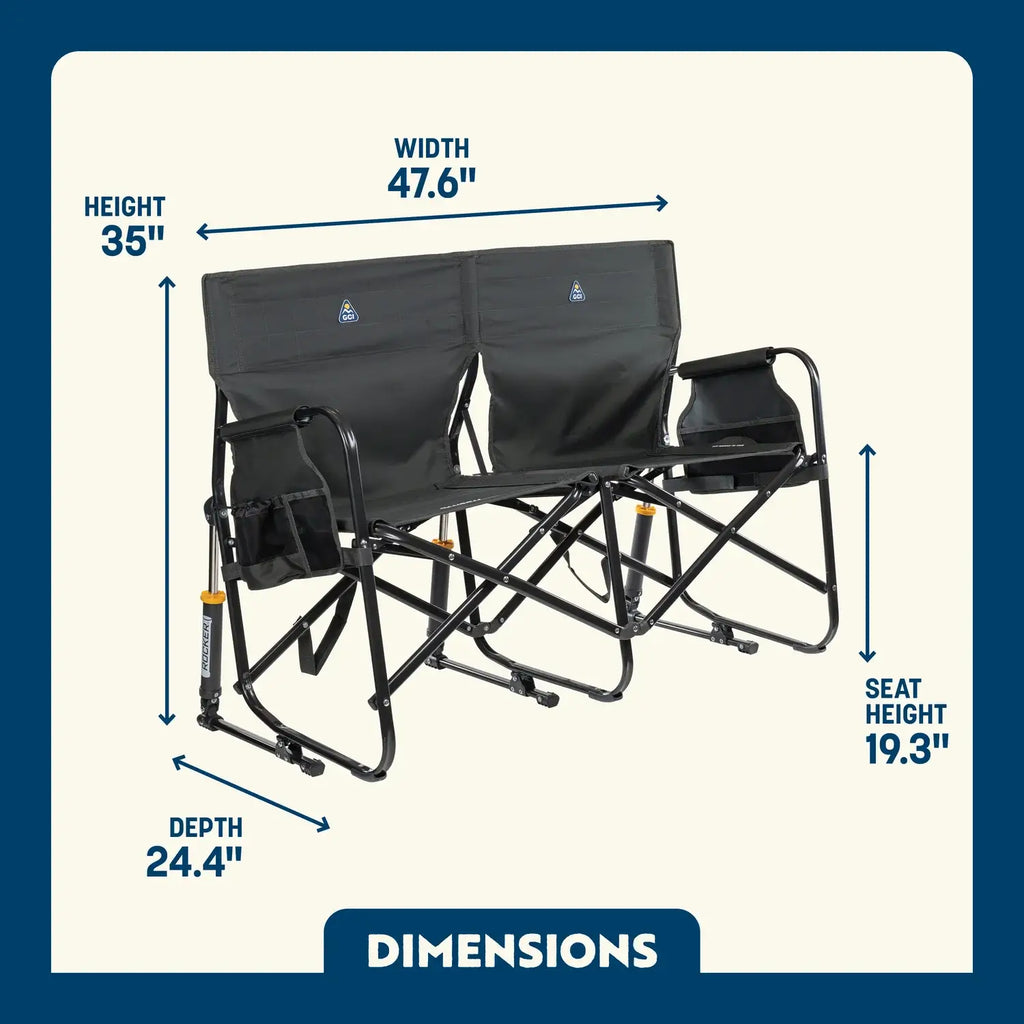 Heavy-Duty Freestyle Tandem Rocker - Choice 227 - RoadTrip Rocker Smooth Motion Camp Chair Detail