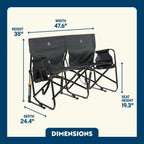Heavy-Duty Freestyle Tandem Rocker - Choice 227 - RoadTrip Rocker Smooth Motion Camp Chair Detail