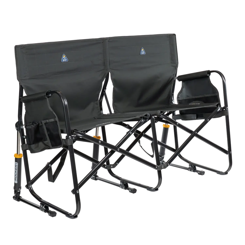 Heavy-Duty Freestyle Tandem Rocker - Choice 227 - RoadTrip Rocker Smooth Motion Camp Chair - Dark Charcoal